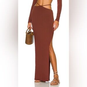 Indah Gigi Skirt Brown Small